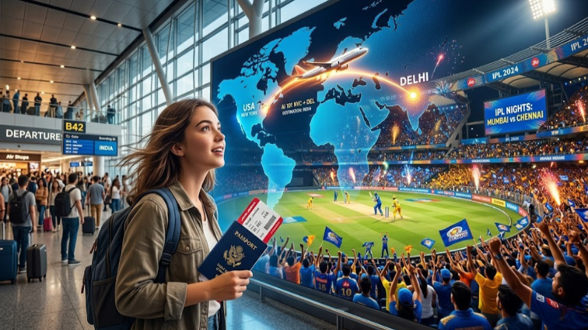 Flight Ticket from USA to India for IPL Match